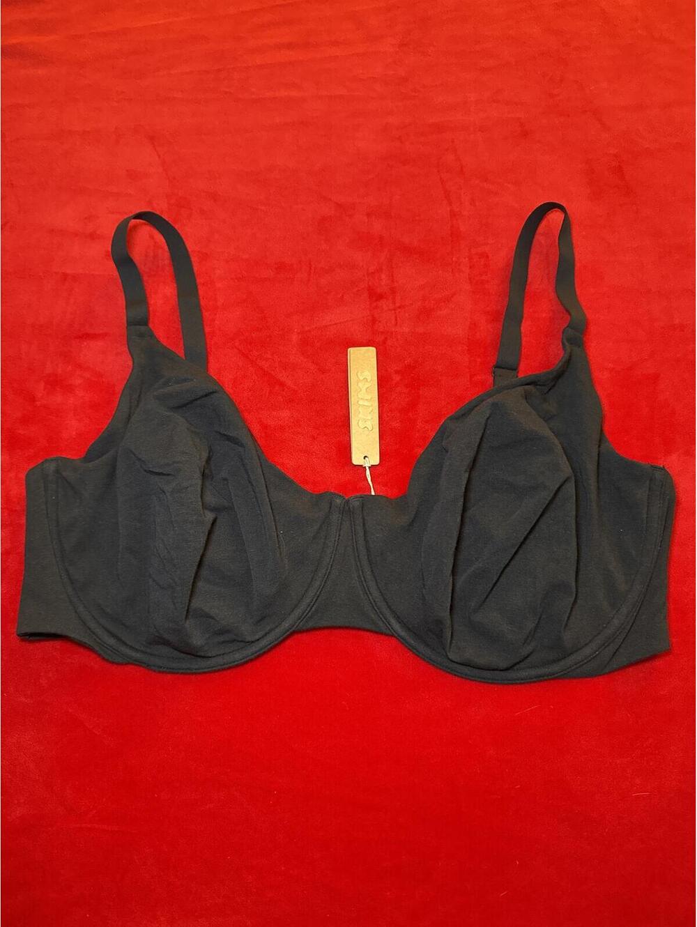 Skims Cotton Jersey T Shirt Bra Color Soot Size 40H